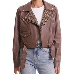 BAGATELLE - Mixed Media Biker Jacket